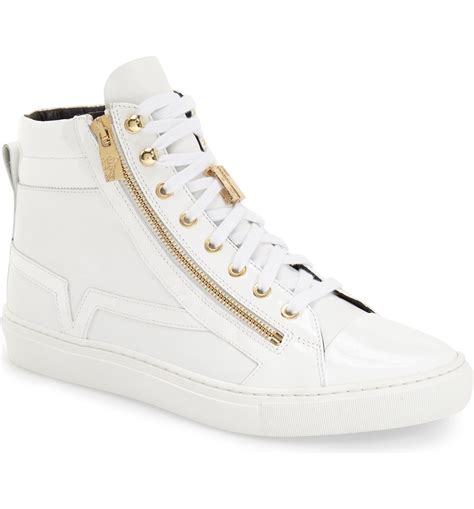 versace men trainers|versace zipped high top sneakers.